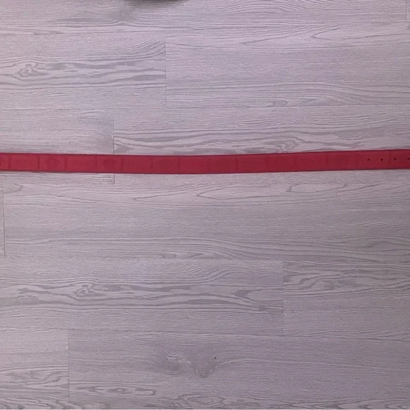 Versace Red Belt with Gold Medusa Buckle - Picture 5 of 8